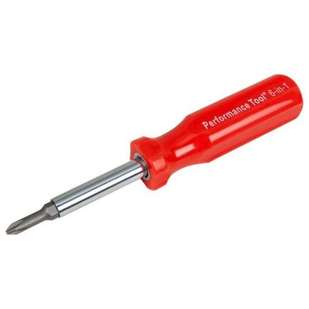 Performance Tool 6-In-1 Screwdriver Screwdriver 6-I, W975 W975
